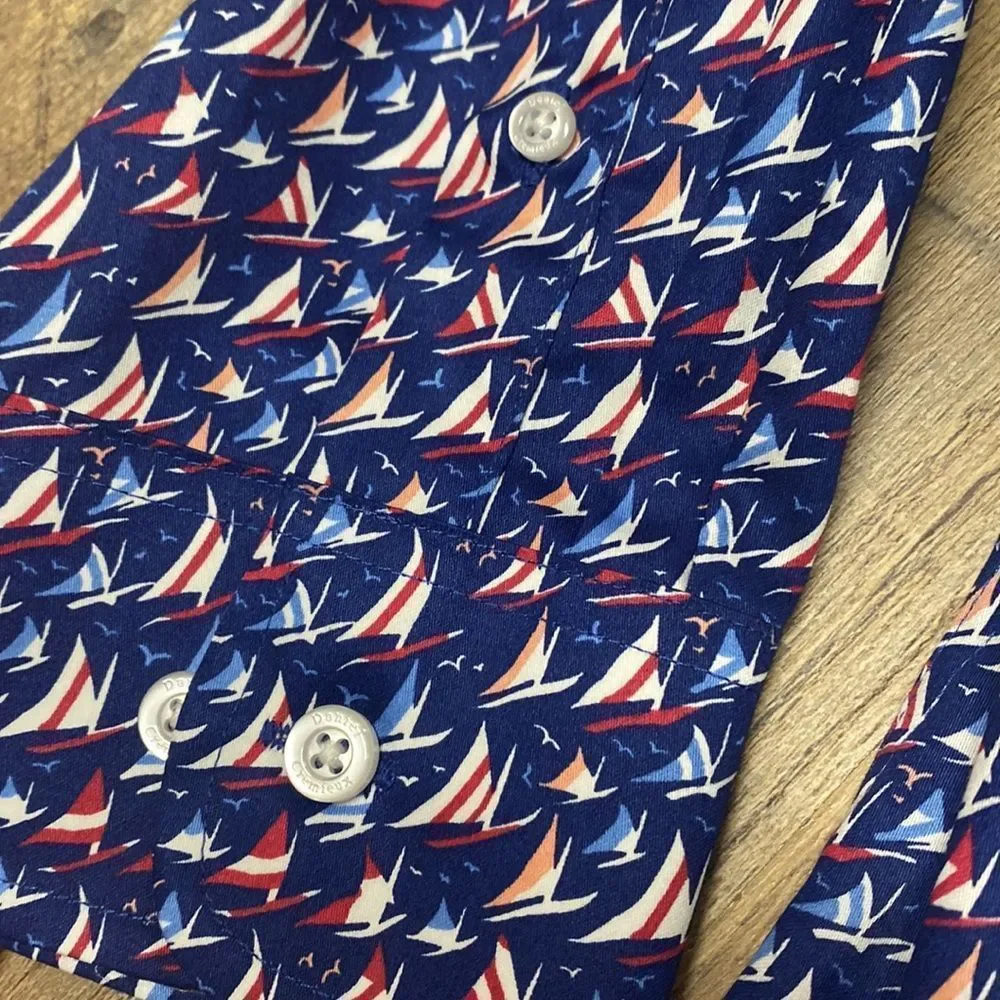 NWT Button Up Men’s Shirt with Sailboats - Picture 2 of 8
